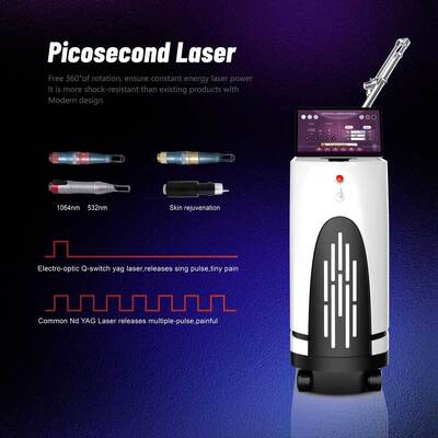 750ps Picosekunda 1064nm 755nm 532nm Q Przełączony Nd Yag Laser Usunięcie tatuażu Picosekunda Laserowa Maszyna Cena Picosekunda Laserowa