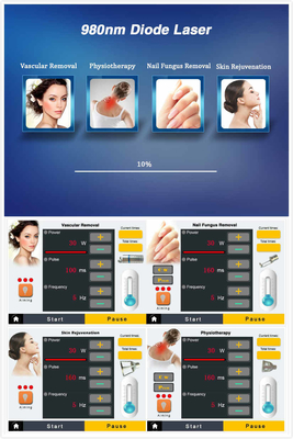 Salon Piękności Maszyna laserowa diodowa 980nm do łagodzenia bólu / leczenia naczyniowego