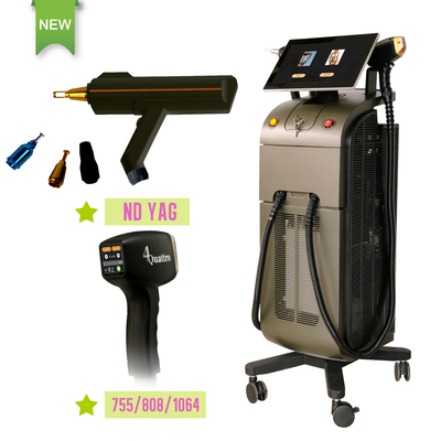808nm Diody Laser Hair Removal Yag Maszyna do usuwania tatuaży do epilacji twarzy Sprzęt salonu piękności