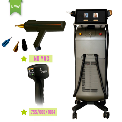 808nm Diody Laser Hair Removal Yag Maszyna do usuwania tatuaży do epilacji twarzy Sprzęt salonu piękności
