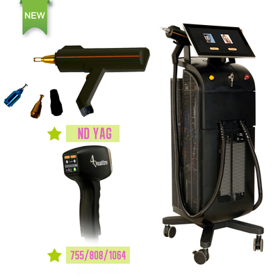 808nm Diody Laser Hair Removal Yag Maszyna do usuwania tatuaży do epilacji twarzy Sprzęt salonu piękności