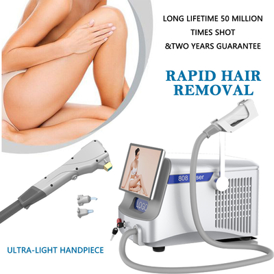 808nm Cold Fiber Laser Hair Removal Machine 14*14mm 7*7mm Rozmiar plamy