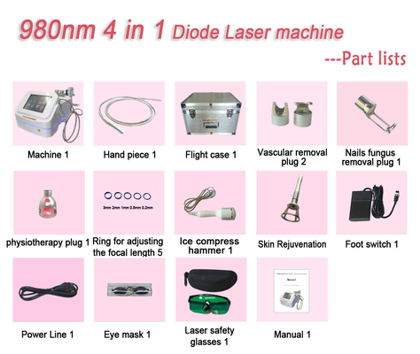 OEM ODM Maszyna laserowa diodowa 980nm Przenośne urządzenie laserowe do leczenia grzybów paznokci