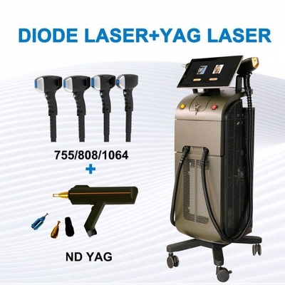 Maszyna do usuwania włosów laserowych 2 w 1 diodowego lasera Nd YAG
